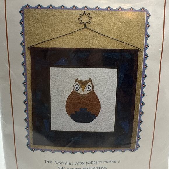 Southwest Decoratives Tecolote “Owl” Appliqué Wall Hanging Pattern Kit 24" - Picture 2 of 7